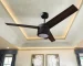 52 Inch Modern DC Motor Ceiling Fan High Speed Remote Control Black Color Energy Saver for Hotels Households Latest Design