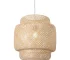 HMS Natural Boho Weave LED Ceiling Lamp Induction Lamps with Iron Base 220V AC for Hotel and Farmhouse Switch Controlled