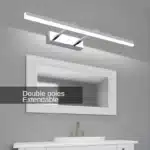 Modern bathroom vanity light with adjustable LED bars in a stylish bathroom setting