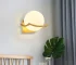 Post Modern Moon Wall Lamp Glass Shade White Black Gold Bedroom Decoration for Home Interior Sconce Led Night Lights Fixtures