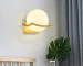 Post Modern Moon Wall Lamp Glass Shade White Black Gold Bedroom Decoration for Home Interior Sconce Led Night Lights Fixtures