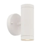 HMS White LED Two-Light Wall Sconce Can-Shaped Aluminum Plastic Body Golden Finish Acrylic Shade 3000K Auto E26 for Bedroom