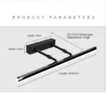 Modern bathroom vanity light with adjustable LED bars in a stylish bathroom setting