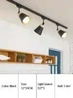 LED Track Light Spotlight with E27 9W Bulb Track Lights Fixture Clothing Shop Store Hone AC85~265V – side view