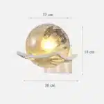 Post Modern Moon Wall Lamp Glass Shade White Black Gold Bedroom Decoration for Home Interior Sconce Led Night Lights