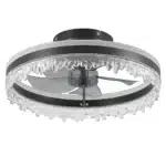 Ship in USA,Modern LED Ceiling Fan Light,16-inch Dimmable Ceiling Light with Invisible Blades,Remote Control &