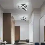 20W LED Ceiling Light, Black Flush Mount Fixture, 6000K Cool White Lighting for Hallway, Kitchen, Bedroom, Bathroom – base