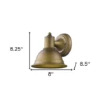HMS Brushed Gold Aluminum Wall Sconce Elegant Accent for Home Decor – base detail