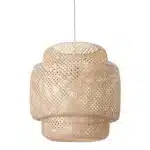 HMS Natural Boho Weave LED Ceiling Lamp Induction Lamps with Iron Base 220V AC for Hotel and Farmhouse Switch Controlled