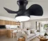 OE HOME ABS Ceiling Fan Modern 3 Color Temperatures Light Remote Control DC Motor Powerful Low Noise Small Space Dining Room