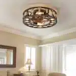 Modern Farmhouse 6-Speed Reversible Blades LED Ceiling Fan 5 Bulbs Low-Profile Built-In Remote Control Unavailable