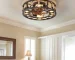 Modern Farmhouse 6-Speed Reversible Blades LED Ceiling Fan 5 Bulbs Low-Profile Built-In Remote Control Unavailable