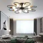 8-Light Semi Flush Ceiling Light, Modern Sputnik Chandelier, Industrial Vintage Metal Pendant Lamp for Kitchen Dining – top