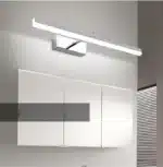 Modern bathroom vanity light with adjustable LED bars in a stylish bathroom setting