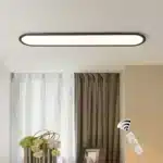 48W Modern Linear LED Ceiling Light, 39.4" Dimmable Ultra-Thin Flush Mount Fixture, High Brightness for Bedroom, Kitchen