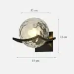 Post Modern Moon Wall Lamp Glass Shade White Black Gold Bedroom Decoration for Home Interior Sconce Led Night Lights