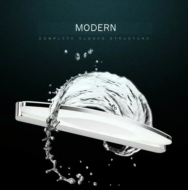 Modern 12W / 20W Led Bathroom Mirror Light Acrylic Lampshade Wall Lamp Stainless Steel Sconce Home Modern LED bathroom mirror light with acrylic lampshade and stainless steel sconce