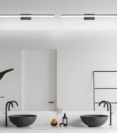 Ship in USA,43 Inch Modern LED Bathroom Vanity Light,Sleek Black Metal Wall Light for Mirror, Dressing Room or Sink Area