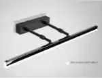 Modern bathroom vanity light with adjustable LED bars in a stylish bathroom setting