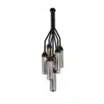 HMS Six-Light Metal Glass Flush Ceiling Light Clear Shades Shaded Empire Design Warm White Farmhouse Style for AC Middle
