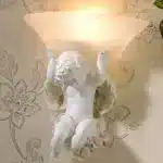 Nordic Modern Wall Lights for Home Bedroom Bedside Lamp Angel Shaped Resin Wall Lamp Europe Style Creative Retro LED Wall