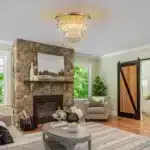 US Stock Free Shipping French Gold Round Crystal Chandelier 6-Light 20 Inch Luxury Ceiling Light Fixture for Living Room