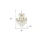 HMS Transparent Glass LED Ceiling Light Candle Style Empire Chandelier & Pendant Lights – top view