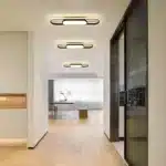 40W Modern LED Linear Ceiling Light, Dimmable with Remote Control, 2.3ft Acrylic Flush Mount for Living Room – styled in a