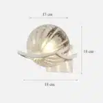 Post Modern Moon Wall Lamp Glass Shade White Black Gold Bedroom Decoration for Home Interior Sconce Led Night Lights