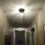 Local Warehouse Industrial Geometric Cage Semi-Flush Mount Ceiling Light E26 E27 Base Vintage Lighting Fixture for Bedroom