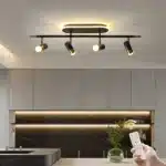 41W Modern 4-Light LED Track Ceiling Light, Adjustable Spotlight Fixture with Rotatable Heads for Kitchen Island, Living Room