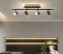 41W Modern 4-Light LED Track Ceiling Light, Adjustable Spotlight Fixture with Rotatable Heads for Kitchen Island, Living Room