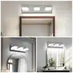 Ship in USA,Modern Chrome LED Vanity Light,3-Lights Wall Sconce for Bathroom and Mirror,Sleek Minimalist