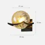 Post Modern Moon Wall Lamp Glass Shade White Black Gold Bedroom Decoration for Home Interior Sconce Led Night Lights Fixtures