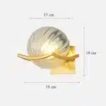 Post Modern Moon Wall Lamp Glass Shade White Black Gold Bedroom Decoration for Home Interior Sconce Led Night Lights