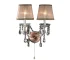 HMS Dual Light Hanging Wall Sconce Silver and Pink Faux Crystal Wall Lamps