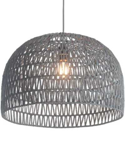 HMS Modern Gray Lantern Metal Dimmable Ceiling Light Shades 6000K CCT IP44 Remote for Home Office Living Room Bedroom Hotel