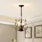Vintage K9 Clear Crystal Chandeliers Ceiling Lights, , Ceiling Light Fixtures for Living Room Bedroom Restaurant Porch