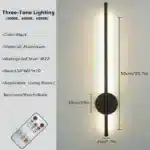 Magnetic Rechargeable 50 Wall Lamp Black Gold For Living Room Bedroom Hallway Study Stairwell Cloakroom LED Lighting Wiring