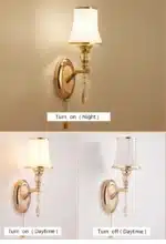 Nordic Wall Lamp with Switch Living Room Bedroom Bedside Modern Simple Led Indoor Wall Lights Glass Shade Decor Miroir Mural