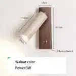 Wabi Sabi Wind Bedhead Wall Light Rotating Reading Bedroom Room Study Wind Belt Switch Retro Wall Spotlight Led Light