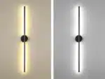 Modern Simple Linear Tube Led Wall Lamp Up Down Background Opposite Wall Light Bedside Foyer Corridor Gold Black LED Sconce