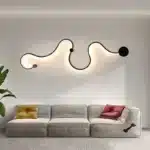 Modern wall lamp LED snake shaped decorative light in living room