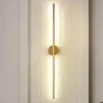 Modern Simple Linear Tube LED Wall Lamp Up Down Background Opposite Wall Light Bedside Foyer Corridor Gold Black LED Sconce