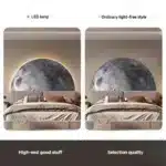 Moon wall lamp 3D sandstone semi-circle wall art for bedroom headboard