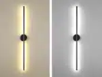 Modern Simple Linear Tube LED Wall Lamp Up Down Background Opposite Wall Light Bedside Foyer Corridor Gold Black LED Sconce
