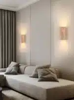 Three-dimensional Natural Stone Wall Lamp For Parlor Bedroom Stairs Corridor Indoor Art Deco Sconce 3000K – in a cozy room
