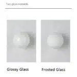 12cm 15cm 18cm Nordic Conceal Small Base Round Glass Wall Light for Bedroom Bedside Living Room Hallway Entrance Stair Wall