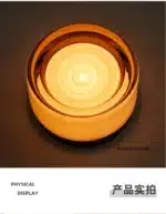 Amber Jelly Sleek LED Wall Lamp - Nordic Energy-efficient Smokey Grey Acrylic Sconce for Corridor Entryway Study – side view