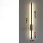 Modern Simple Linear Tube Led Wall Lamp Up Down Background Opposite Wall Light Bedside Foyer Corridor Gold Black LED Sconce